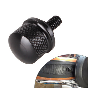 Vis de fixation rapide pour siège de moto M6 en acier noir et argent pour sièges Harley, garde-boue, écrous de fixation arrière - Product Image 3