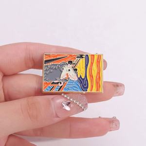 Ressam Van Gogh Yağlıboya Emaye Pin Yıldızlı Gece Broş Yaka Rozeti Sanat Takı Arkadaşlar için Hediye Toptan - Product Image 3