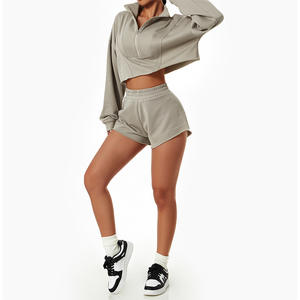 Nuovo sport allenamento maglione tuta palestra Zip maniche lunghe <span class=keywords><strong>Fitness</strong></span> colletto sportivo <span class=keywords><strong>femminile</strong></span> abbigliamento sportivo per l'inverno e l'autunno - Product Image 5