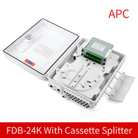 Boîtier de distribution de fibre optique 1:16 Cassette Splitter Box FTTH FAT IP65 à montage mural ou sur poteau, 24 ports, boîtier de terminaison d'accès NAP ODP