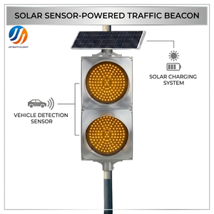 Semáforo Solar Ámbar de 200 mm con <span class=keywords><strong>Sensor</strong></span> de Vehículos - Product Image 1