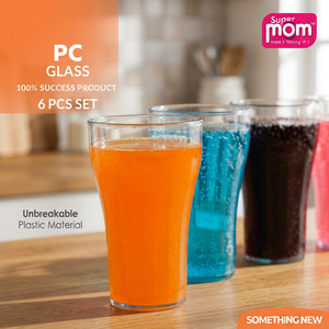 Ensemble de verres en plastique incassable Anax Heavy-Duty Classic (6 verres transparents en plastique) - Product Image 2