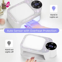 Lampe à ongles sans fil haute puissance avec coussinets en cuir souple, grande surface de séchage, 30 perles LED UV pour le nail art
