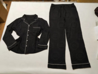 Ensemble de pyjamas rayés pour femmes, personnalisé, en modal de bambou, doux, décontracté, vêtements de détente, deux pièces, pyjamas de Noël pour femmes
