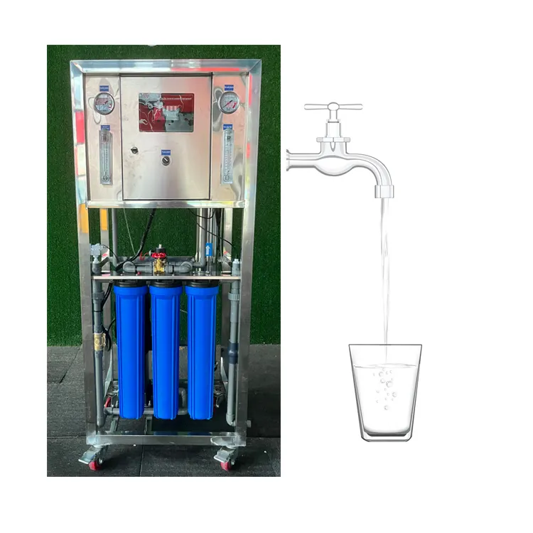 Industrielles Umkehrosmosesystem RO 250/500 1000 LPH für Wasseraufbereitungsanlage Preis