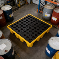 Paleta de Plástico OEM L-L19 de 2200 Litros para Almacenamiento en Frío Industrial, Construcción y Transporte de Carga - Entrada Bidireccional, Protección Contra Derrames de Aceite/Químicos