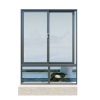 Ventana Corredera de Aluminio y Vidrio Templado Ultra Silenciosa, de Deslizamiento Suave, a Prueba de Polvo, Fácil de Limpiar, Directo de Fábrica, para Ático