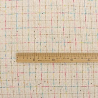 Tissu en tweed à paillettes florales colorées Plaid tissé grossier pour chaussures de mode en stock chapeaux sacs trame fil tricoté teint Textiles de maison