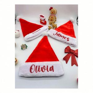 Cadeaux promotionnels en gros, chapeaux de Père Noël en feutre personnalisés avec logo imprimé, chapeau de Noël - Product Image 6