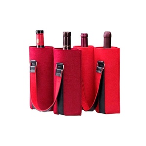 Bolsa de Fieltro Reutilizable Personalizada de Nuevo Diseño para Regalo, Bolsa de Almacenamiento para 2 Botellas de Vino o Cerveza - Product Image 3