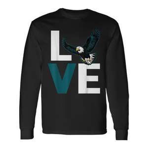 T-shirt à manches longues Love Eagles Flying Bird, design inspirant - Product Image 1