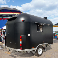 Nouveau camion de restauration rapide entièrement équipé pour la vente de hot-dogs, hamburgers, snacks, chips, bonbons et crèmes glacées, en fibre de verre et aluminium durables