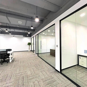 Modern Panoramic Office <strong>Glass</strong> Partition With Built-in Louver And Metal Frame For Conference Rooms And Libraries - Product Image 2