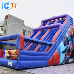 CH Fábrica Barato Grande inflável slides equipamentos duplo homem-aranha deslizamento slide super salto slide