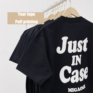 T-Shirt Personalizzata 2025 180 Gsm 200Gsm 220Gsm per Uomo, 100% Cotone, Stampa Personalizzata del Tuo Logo, T-Shirt con Stampa 3D in Schiuma - Product Image 1