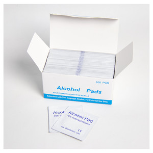 Lingettes alcoolisées OEM IPA 70% à usage médical, emballées individuellement - Product Image 2