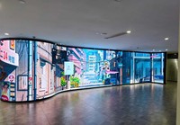 Panneaux d'affichage LED flexibles couleur pleine P2 à taux de rafraîchissement élevé, garantie 2 ans, CMS RDM, publicité haute visibilité 1080P