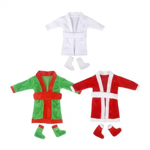 Рождественская традиционная кукольная одежда, мини-кукла, халат, ночная рубашка, одежда Санта, аксессуары для куклы-эльфа