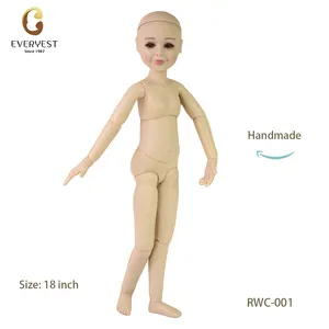 गुड़िया फैक्टरी थोक 54cm नग्न लड़कियों के लिए बीजद गुड़िया कस्टम में नग्न लड़की गुड़िया पूर्ण Vinyl के बच्चों उपहार खिलौना