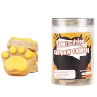 Vente en gros de friandises pour animaux de compagnie Pattes de chat Gâteries aux fruits et légumes lyophilisés pour animaux de compagnie Snacks de biscuits à griffes de chat mignon