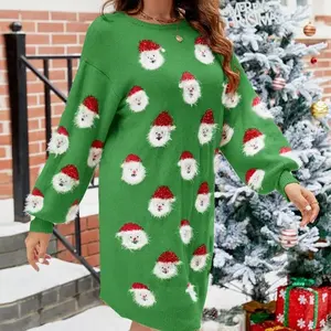 Vente en gros ODM OEM <span class=keywords><strong>Pull</strong></span> en tricot pour l'hiver <span class=keywords><strong>Pull</strong></span> grande taille en mohair à manches longues Pulls <span class=keywords><strong>de</strong></span> <span class=keywords><strong>Noël</strong></span> pour enfants Père <span class=keywords><strong>Noël</strong></span> pour femmes - Product Image 5