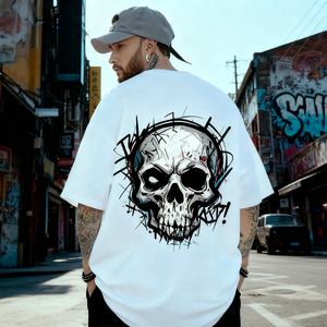 Camiseta Oversize de Estilo Hip Hop, 100% Algodón, Estampada, para Hombre, Ropa Urbana, Diseño Personalizado, Fabricantes de Ropa - Product Image 2