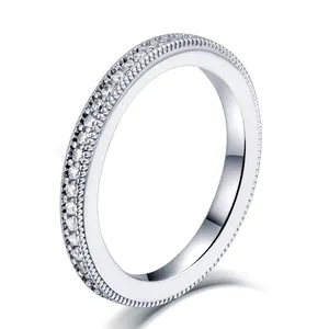 Sun star TL-363 Silver Jewelry 925 Sterling Silver Rhodium Plated China Cubic Zirconia CZ Girls Rings