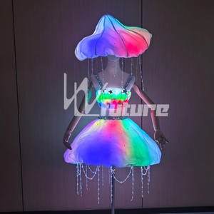 2025 gran oferta ropa LED arcoíris brillante-<span class=keywords><strong>disfraz</strong></span> <span class=keywords><strong>de</strong></span> chica <span class=keywords><strong>Medusa</strong></span>-traje brillante <span class=keywords><strong>de</strong></span> Cosplay <span class=keywords><strong>de</strong></span> fiesta Jia - Product Image 2