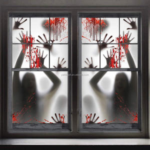 HLC Decoración de Halloween para Casa Embrujada, Cubierta para Ventana y Puerta, Manos de Zombi Aterradoras, Póster Adhesivo para Ventana de Halloween para Garaje Espeluznante - Product Image 1