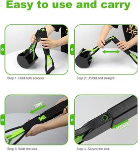 Ramasse-crottes pliable en plastique pour chien, pelle à déjections réutilisable, portable avec ressort pour la promenade en extérieur - Product Image 4