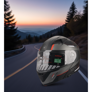 Casco da Corsa YA-967 Flip-Up XL con Visiera, Attrezzatura di Sicurezza in ABS per Motociclismo, Taglia XL - Product Image 1