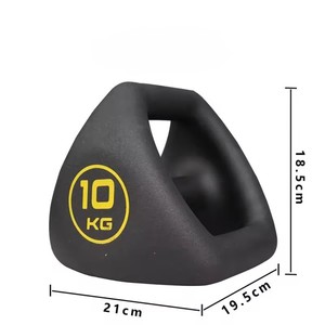 Yeni Taşınabilir Dayanıklı Demir Kettlebell Seti-3'ü 1 Arada Çok Amaçlı Spor Salonu Egzersiz Dambılısı Plastik Kaplama ile - Product Image 4