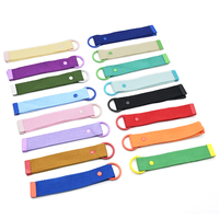 Blanc coloré bricolage porte-clés coton toile sangle porte-clés Anti-perte étiquette personnalisée porte-clés sac pendentif