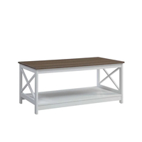 Table basse en verre noir, facile à assembler, vente en gros, Design personnalisé