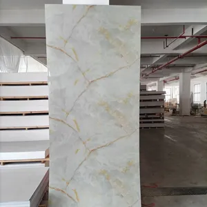 1220*2440 PVC Marble Panel Waterproof UV Bathroom Wall Coating Panels UV Wall Covering Panels Marble Substitute