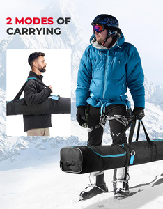 Kayak çantası 360 ° tam yastıklı kayak çantası Fit kayaklar kadar 200cm suya dayanıklı dayanıklı yol gezileri ve hava seyahat taşımacılığı için mükemmel - Product Image 6
