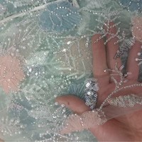 2025 nouvelle robe de mariée brodée perle fabricant de tissu brodé approvisionnement direct tissu à paillettes Tissu Brodé