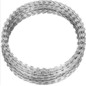 Barrière de sécurité en fil barbelé concertina, bobine de fil barbelé robuste en acier galvanisé, ligne de sécurité - Product Image 4