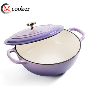 Batterie de cuisine <span class=keywords><strong>en</strong></span> <span class=keywords><strong>fonte</strong></span> de haute qualité Pot à soupe Casserole moderne avec revêtement émaillé Pot polyvalent - Product Image 4