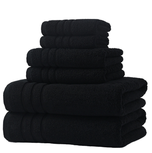 Toalla de Peluquería Resistente a la Lejía, Altamente Absorbente, Fabricada al por Mayor, Toalla de Barbero 100% Algodón, Negra, para Salón de Belleza - Product Image 1