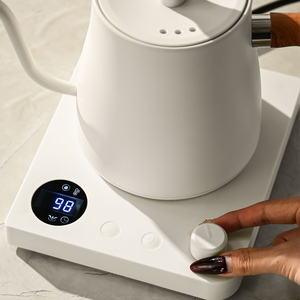 Bouilloire électrique à col de cygne en acier inoxydable noir de 1000 ml, contrôle numérique de la température, brassage précis du café et du thé - Product Image 2