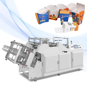 Auto Paper Food Box Card Board Pressing Making Machines French Fries Boxes Making Forming Machine