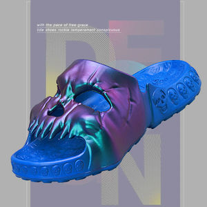 Designer Halloween Zomer Mode Trend Strand Heren Tuin Schoenen Slip On Eva Sandalen Skull Slippers Mannen 2024 - Product Image 3