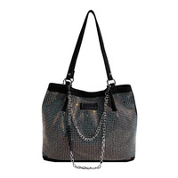 Sac fourre-tout grande capacité Twinkle 2024, nouveau design, sac à main tendance pour femme avec diamants brillants, sac à bandoulière et à l'épaule, sac de bras chic