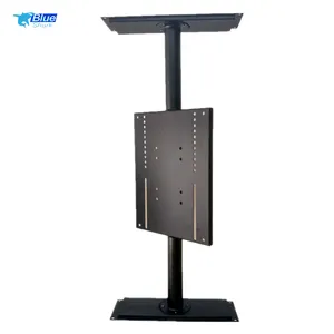 32-85 pollici 360 gradi motorizzato rotazione TV schermo LCD supporto mobile per armadio home office/telecomando supporto TV girevole