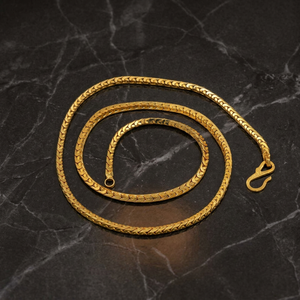 Cadena de Oro de Latón al por Mayor de 14K, 18K, 24K, Diseño Moderno de Cadena de Serpiente, Collares de Moda - Product Image 4