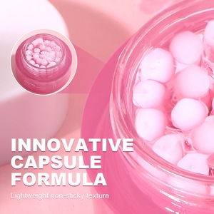 Crema de Colágeno Rosa en Cápsulas, Crema Hidratante Reparadora Facial con Niacinamida, Gel Crema Aclarante para el Cuidado de la Piel - Product Image 6