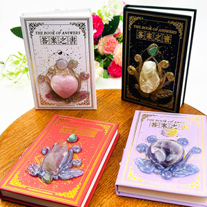 New Product Handmade Notebook with <strong>Heart</strong> <strong>Stone</strong> Cute the <strong>Book</strong> <strong>of</strong> Answers Diary for Inquire About Everything - Product Image 4