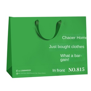 Bolsa de Papel Roja de Moda Personalizada de Alta Gama, Bolsa de Mano para Tienda de Ropa Little Red Book Burst, Impresión Digital para Comprar Calcetines y Zapatos - Product Image 2