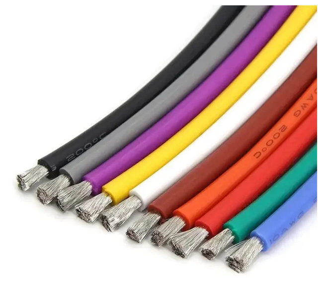 24 AWG Flexible Silicone Rubber Wire RC Cable 40/0.08mm OD 1.6mm Tinned Copper Stranded Conductor Heating Use -60C +200C Low